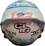Full-scale replica of Charles Leclerc’s helmet for the 2025 Monaco Grand Prix, high-detail display model.