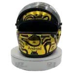 Lando Norris 2025 Gold World Champion F1 replica helmet — left view, collector display model
