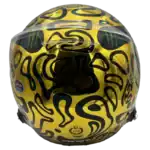 Lando Norris 2025 Gold World Champion F1 replica helmet — left-front view, collector display model