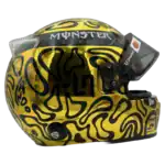 Lando Norris 2025 Gold World Champion F1 replica helmet — right-front view, collector display model