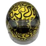 Lando Norris 2025 Gold World Champion F1 replica helmet — top-back view, collector display model