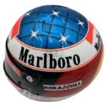 Michael Schumacher 2000 Ferrari F1 replica helmet — back view, collector display model