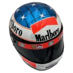 Michael Schumacher 2000 Ferrari F1 replica helmet — left-back view, collector display model