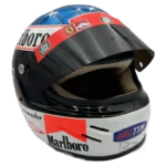 Michael Schumacher 2000 Ferrari F1 replica helmet — left-front view, collector display model