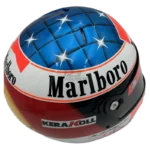 Michael Schumacher 2000 Ferrari F1 replica helmet — top view, collector display model