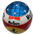 Michael Schumacher 2000 Ferrari F1 replica helmet — top view, collector display model