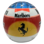 Michael Schumacher 2000 Ferrari F1 replica helmet — back view, collector display model