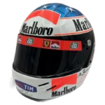 Michael Schumacher 2000 Ferrari F1 replica helmet — front view, collector display model