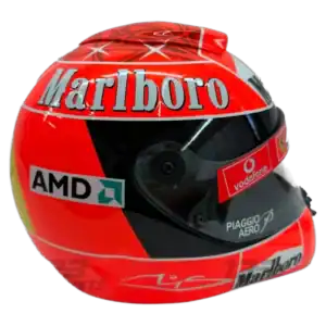 Michael Schumacher 2004 F1 replica helmet full size - unknown view