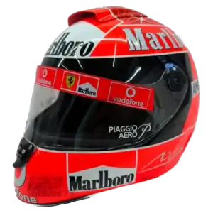 Michael Schumacher 2004 F1 replica helmet full size - unknown view