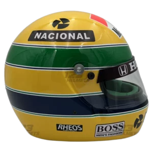 Ayrton Senna 1991 F1 replica helmet full size - right view
