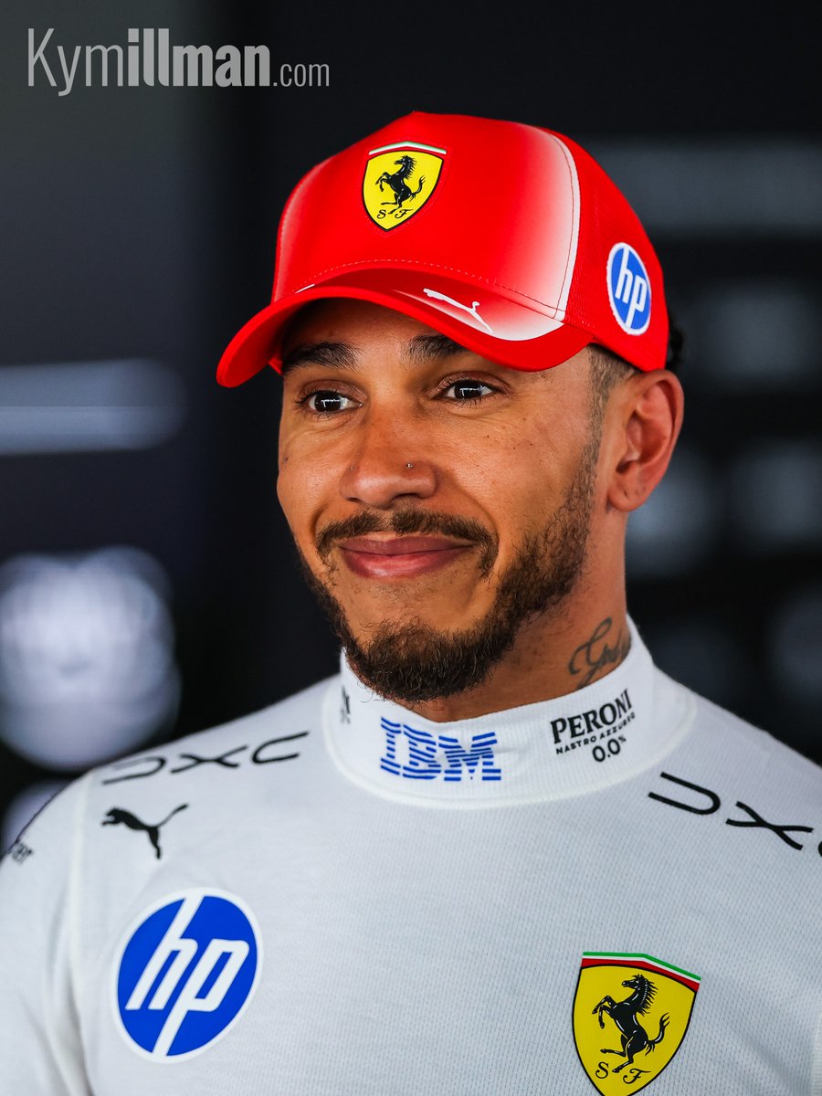 HAPPY WITH FIFTH Lewis Hamilton left the garage smiling after qualifying fifth, despite a mistake on his final Q3 lap t