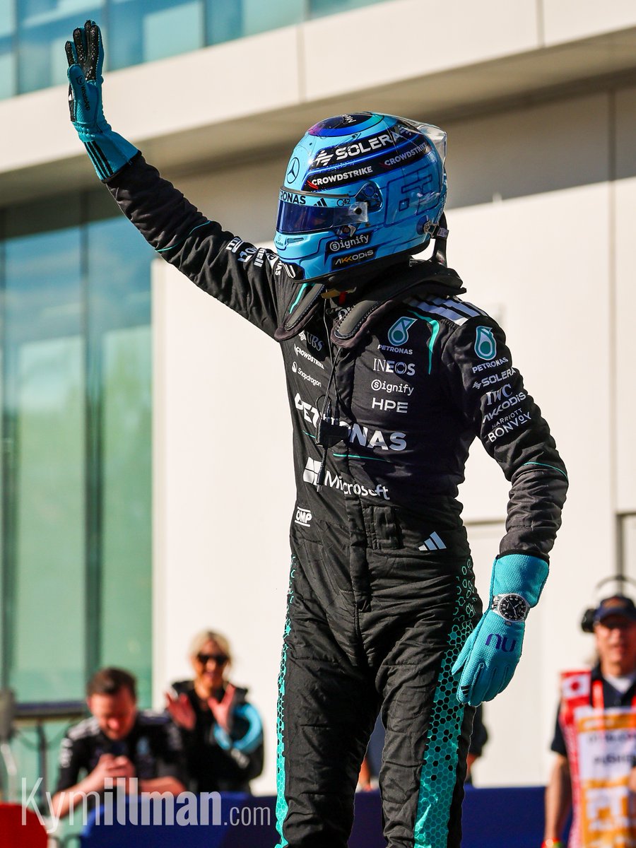 THE MAN AT THE FRONT George Russell will start tomorrow’s Sprint from pole position, continuing what has been a very st