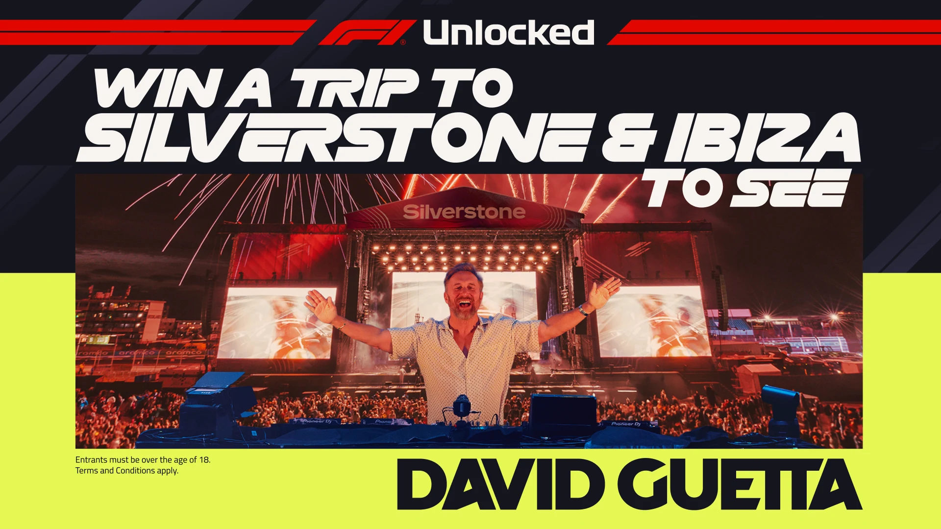 Win the Ultimate David Guetta Experience at Silverstone & Ibiza