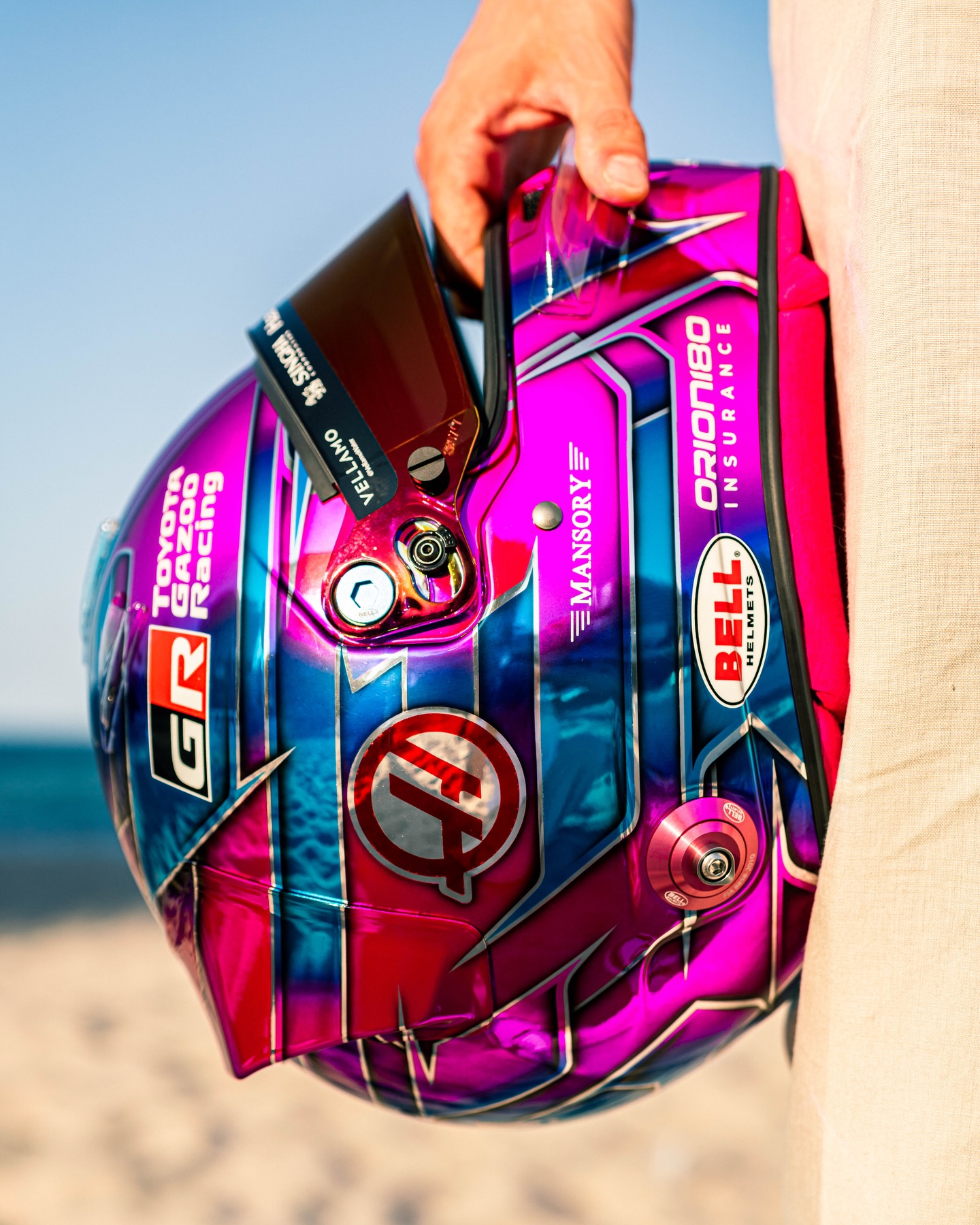 Photo by Esteban Ocon on April 30, 2026. May be an image of ‎racing vehicles, helmet, glasses and ‎text that says '‎Racing AASOTA GAZOO Gazoo TOYOTA TOYOTA TOYOTA ER wKO 福 RAN! SINCHA aذبNIS Haas Auto
