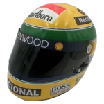 Ayrton Senna 1993 McLaren F1 replica helmet — unknown view, collector display model