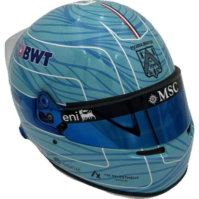 Custom hand-finished full-size 1:1 F1 replica display helmet