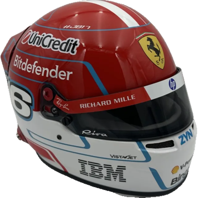 Custom hand-finished full-size 1:1 F1 replica display helmet