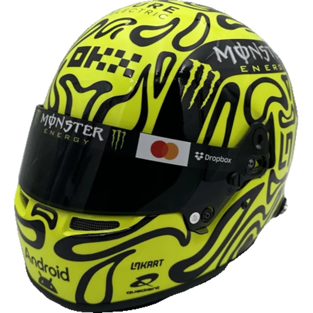 Custom hand-finished full-size 1:1 F1 replica display helmet