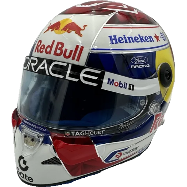 Custom hand-finished full-size 1:1 F1 replica display helmet