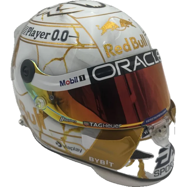 Custom hand-finished full-size 1:1 F1 replica display helmet
