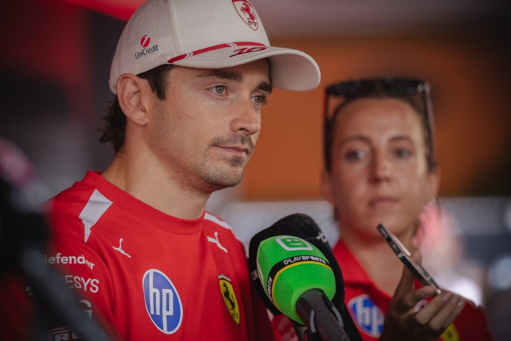 A typically honest @Charles_Leclerc when I asked about his Q3 crash: "I tried to release the brakes earlier, trying to c