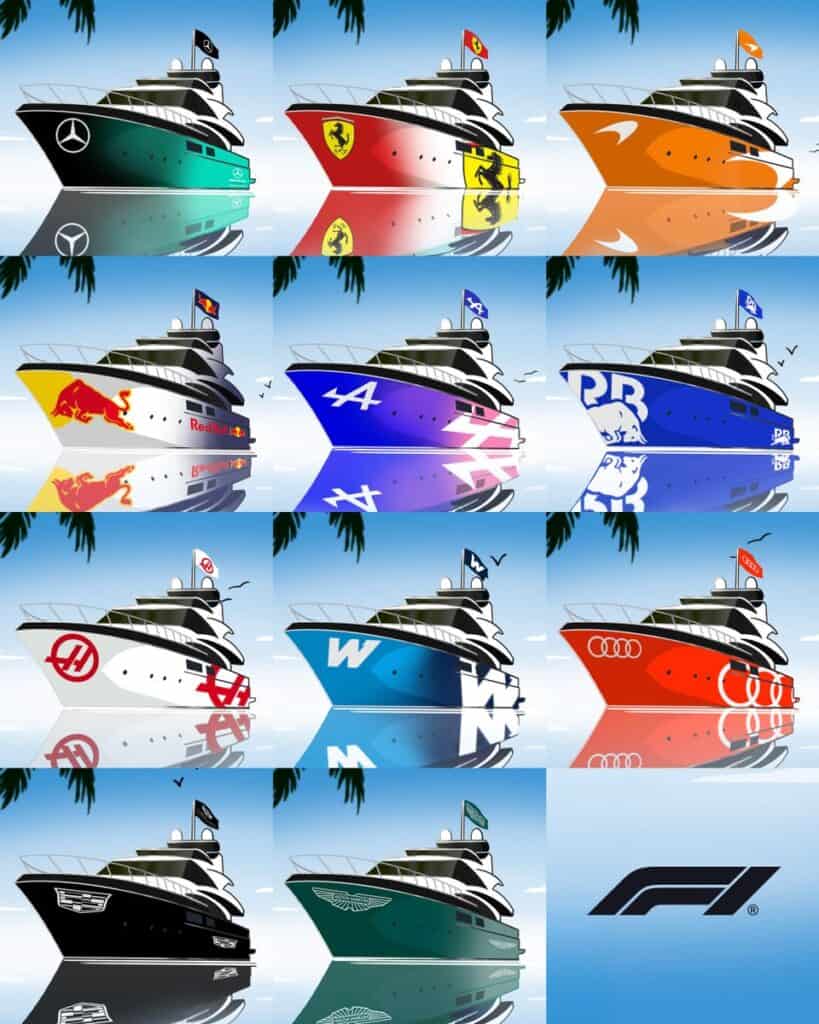 Only in Monaco! 🛥️ What if teams designed F1-themed yacht liveries... 🤷‍♂️🎨 #F1 #MonacoGP https://t.co/UsvUjMrcxT