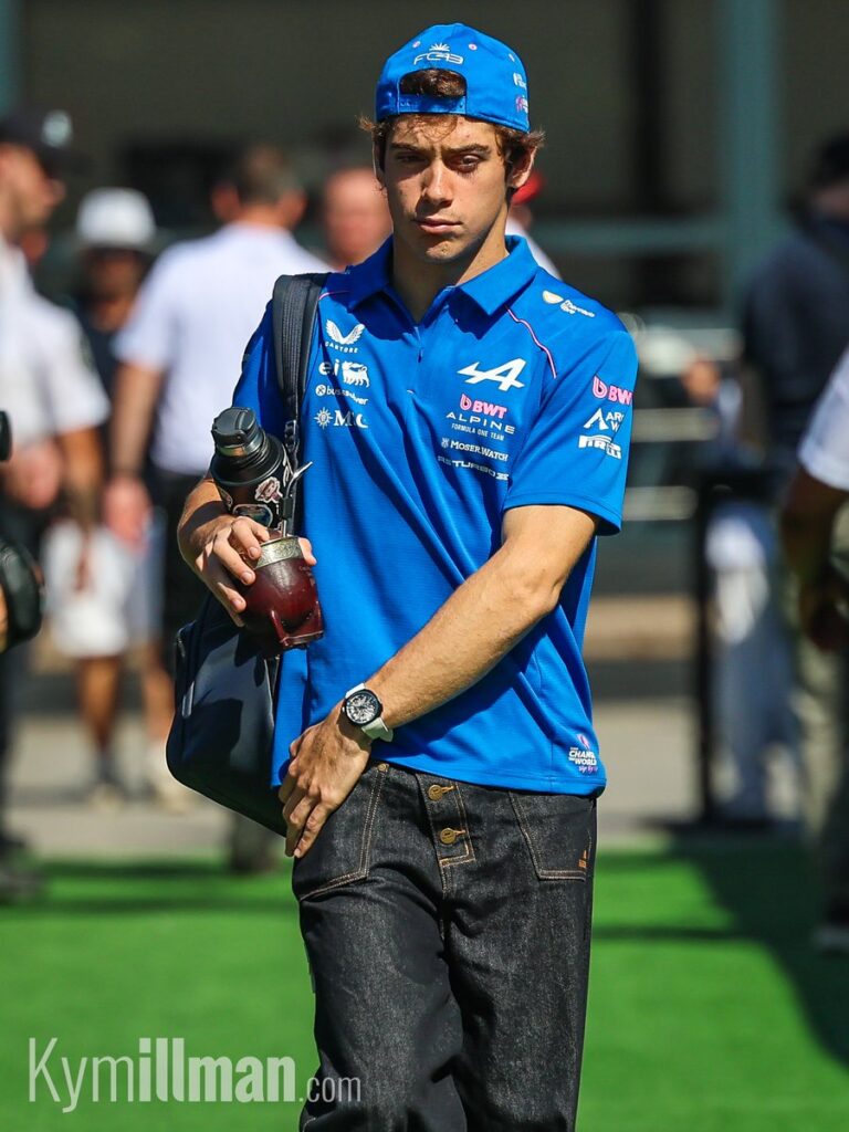 SEARCHING FOR HIS PASS With so many pockets, a backpack, and a bum bag to check through, finding his paddock pass prove