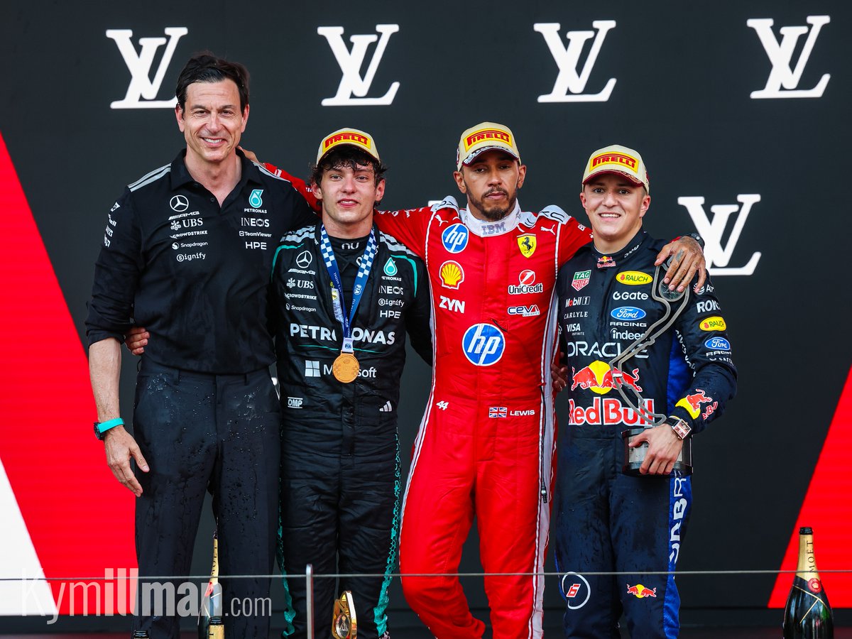 I TRE MIGLIORI
I tre finalisti del podio del Gran Premio di Monaco 2026: Kimi Antonelli, Lewis Hamilton e
