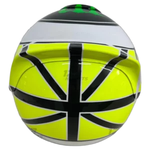 Jenson Button 2009 F1 replica helmet — back view, collector display model