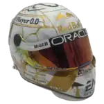 Max Verstappen 2024 4 titles F1 replica helmet — unknown view, collector display model