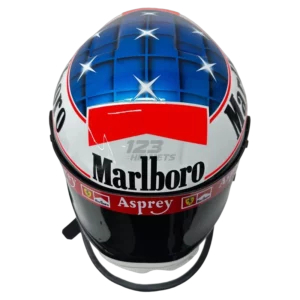 Michael Schumacher 1997 Ferrari F1 replica helmet full size — unknown view, collector display model