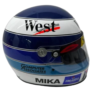 Mika Hakkinen 1998 F1 replica helmet — unknown view, collector display model