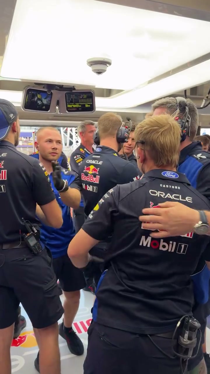 Video by Oracle Red Bull Racing on July 03, 2026. May be an image of ‎racing vehicles, race car, helmet and ‎text that says '‎Hes bll bil AAAKИ Goate ROK A OURE VISA NE G ORACLE Indeed عمر RedBull MAX ทย ಲ್।। I RedBu‎'‎‎.