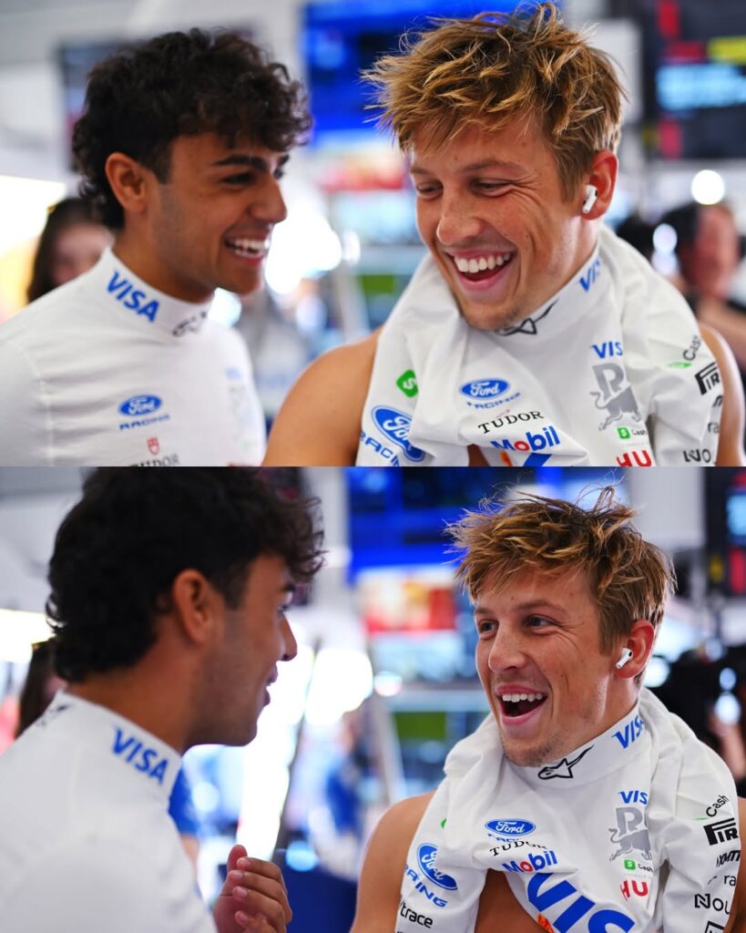 Photo by Visa Cash App Racing Bulls F1 Team on July 03, 2026. May be an image of ‎racing vehicles, helmet and ‎text that says '‎VISA هی VISA ህሥ PROWE ARO DOR VIS P شن ន Si आर TUDOR obil AC می 9u Ca Ja เ0 VISA VISA VIS Ford VIS BΙ. شق bil A ING trace 8 Sash 1U AT NoU‎'‎‎.