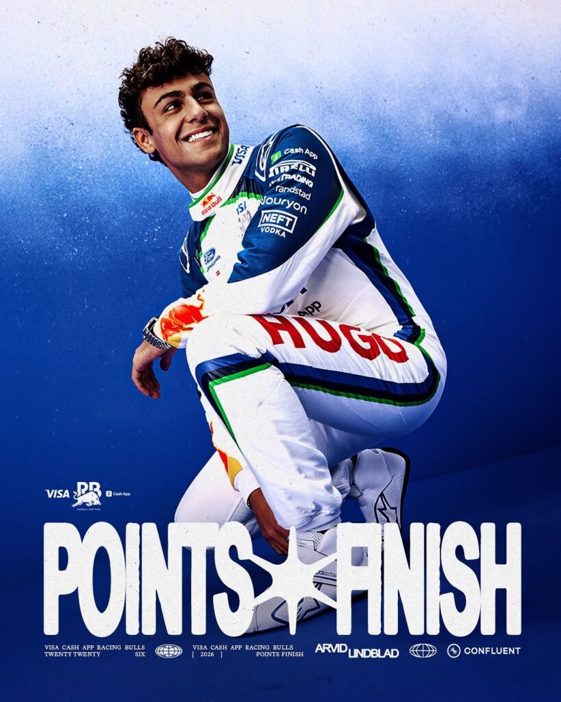 Photo by Visa Cash App Racing Bulls F1 Team on July 19, 2026. May be an image of ‎racing vehicles, poster, helmet and ‎text that says '‎Mane 55 cashAp cash App PADING ממירב ELL aayouryon randstad ADING VODKA NEFT Keabull か05 VISA PR ー品 B میحات خ POINTS ANISH FISA CASH ΛΝα ULLS ( VISA cлaH [ሊፓ ሊጅድ RA