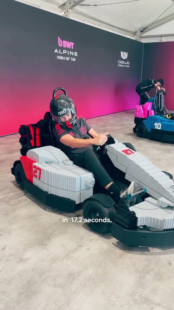 Video by Audi Revolut F1 Team on July 02, 2026. May be an image of helmet, lego and text.