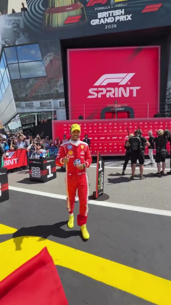 Video by Scuderia Ferrari HP on July 04, 2026. May be an image of racing vehicles, race car, helmet and text that says 'e GATORADE Selveatone SPRINT GATORADE SPRINT e Silvertic SPRINT FiA IDM pa hp LLI 保 ambip UniCredit 清 ZYN lertore cevn perpiea KBAЛO V GATORADE SPRINT Ph 黑LEWS 黑 LEWIS A'.