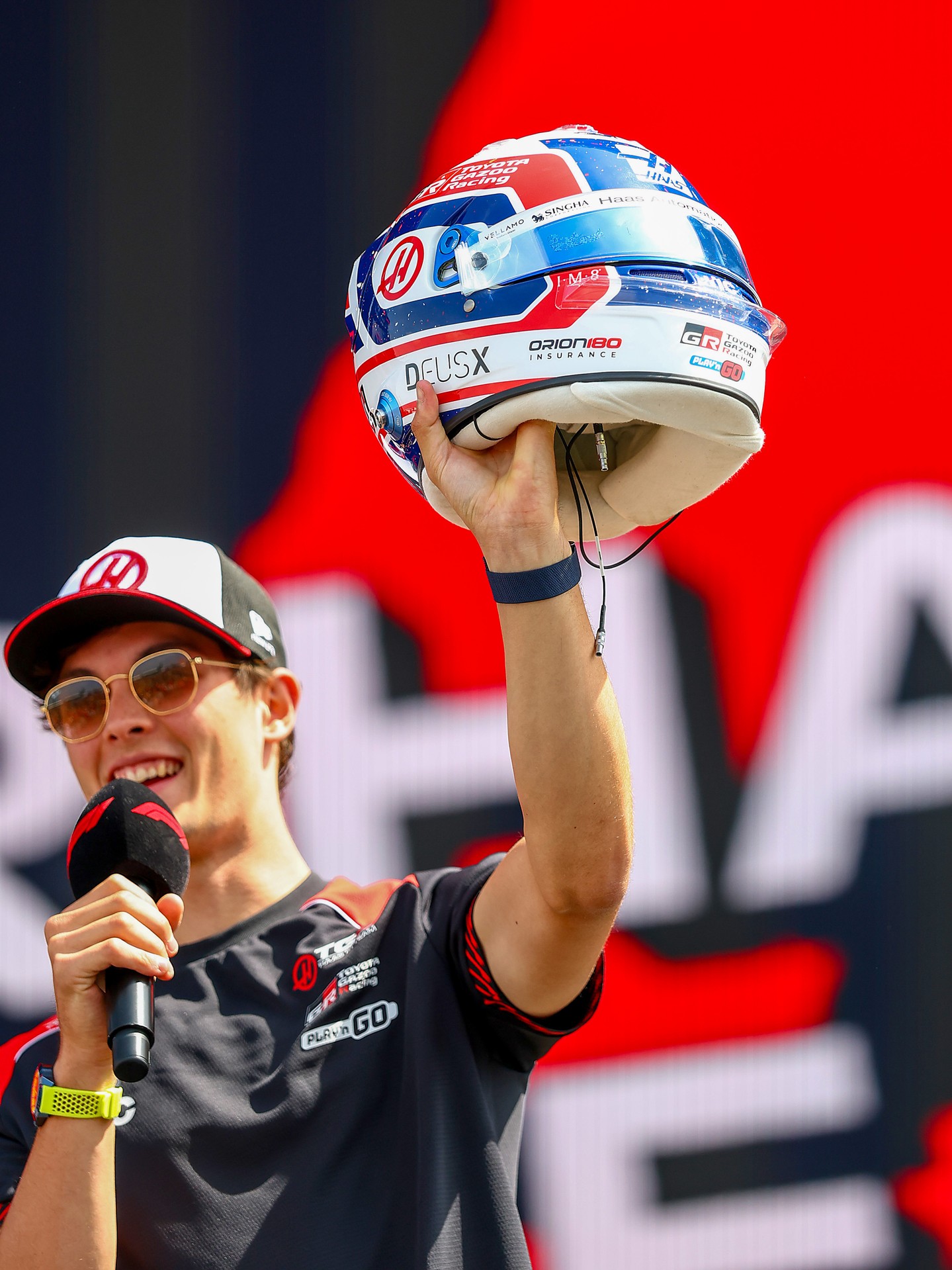 A special British lid for the British lad 🙌🇬🇧
#HaasF1 #F1 #BritishGP
