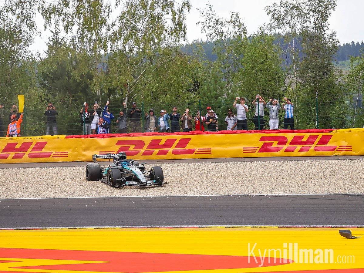 SHORT-LIVED HOPES
George Russell's race came to an early end after contact with Lewis Hamilton at L