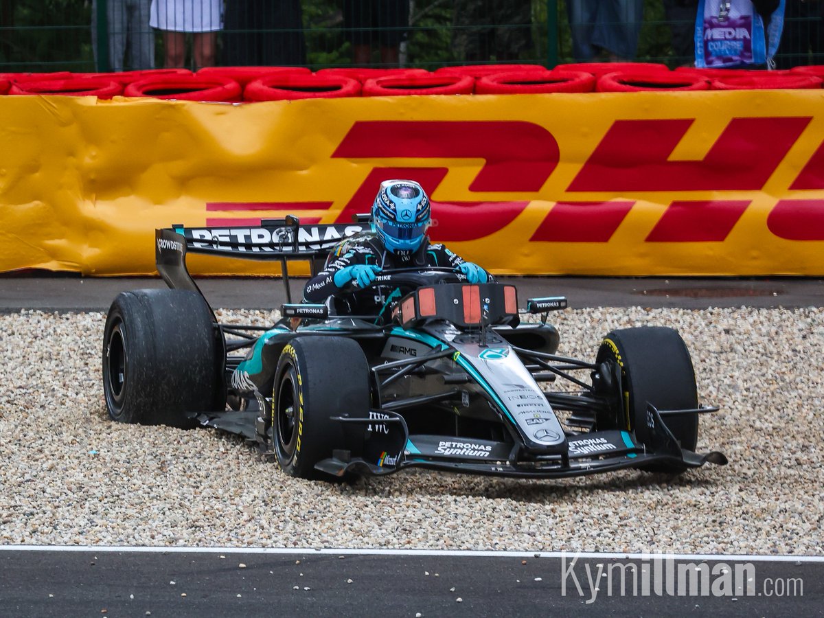 SHORT-LIVED HOPES
George Russell's race came to an early end after contact with Lewis Hamilton at L