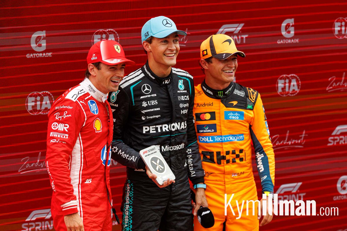 GEORGE WINS THE SPRINT George Russell has won the Sprint Race at the Dutch Grand Prix in Zandvoort. Charles Leclerc fin