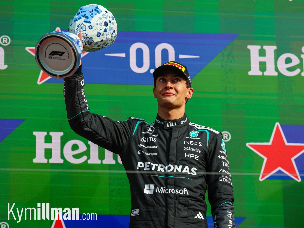 LEADING THE WAY Mercedes were the highest-finishing team this afternoon, with both drivers making it onto the podium. G