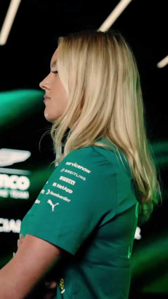 Video by Aston Martin Aramco Formula One™ Team on August 15, 2026. May be an image of racing vehicles, helmet and text.