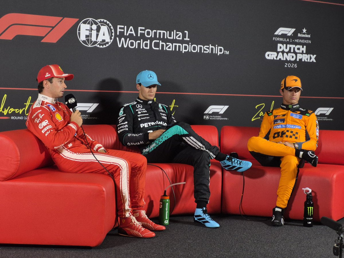Our Zandvoort sprint top three. LEC admits that the soft tyre was not a clear choice, hence team mate HAM was on the med