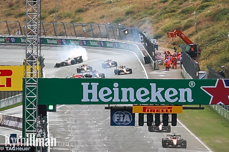 HEARTBREAK AT THE START

Max Verstappen has crashed out on the opening lap of his home race followin