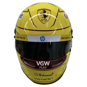 Lewis Hamilton 2025 Ferrari F1 replica helmet — front view, collector display model