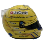 Lewis Hamilton 2025 Miami GP F1 replica helmet — right side view, collector display model