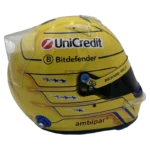 Lewis Hamilton 2025 Miami GP F1 replica helmet — right side view, collector display model