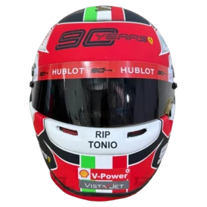 Charles Leclerc 2019 Italian GP F1 replica helmet full size — collector display model, image 2